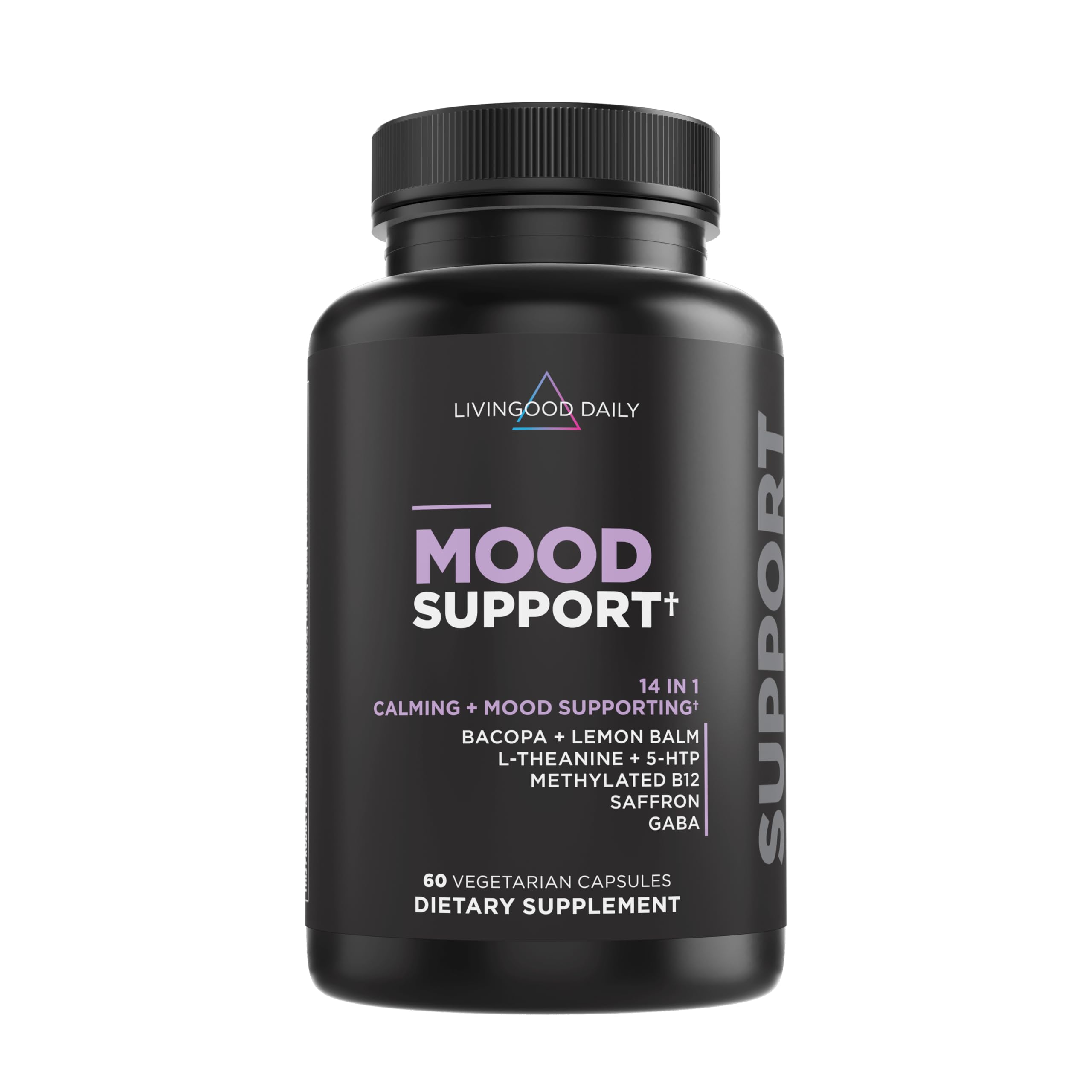 Livingood Daily Mood Support Supplement 60 capsules front view