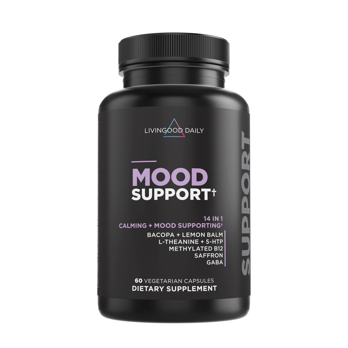 Livingood Daily Mood Support Supplement 60 capsules front view