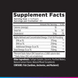 Livingood Daily Omega-3 Fish Oil Softgels and a glass of water