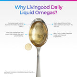 Livingood Daily Omega-3 Liquid Supplement in a kitchen setting