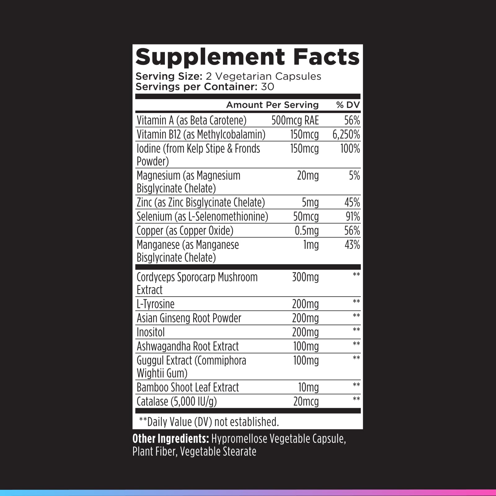 Livingood Daily Thyroid Support Supplement ingredients list