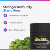 Livingood Daily Vitamin D+ capsules on a wooden table