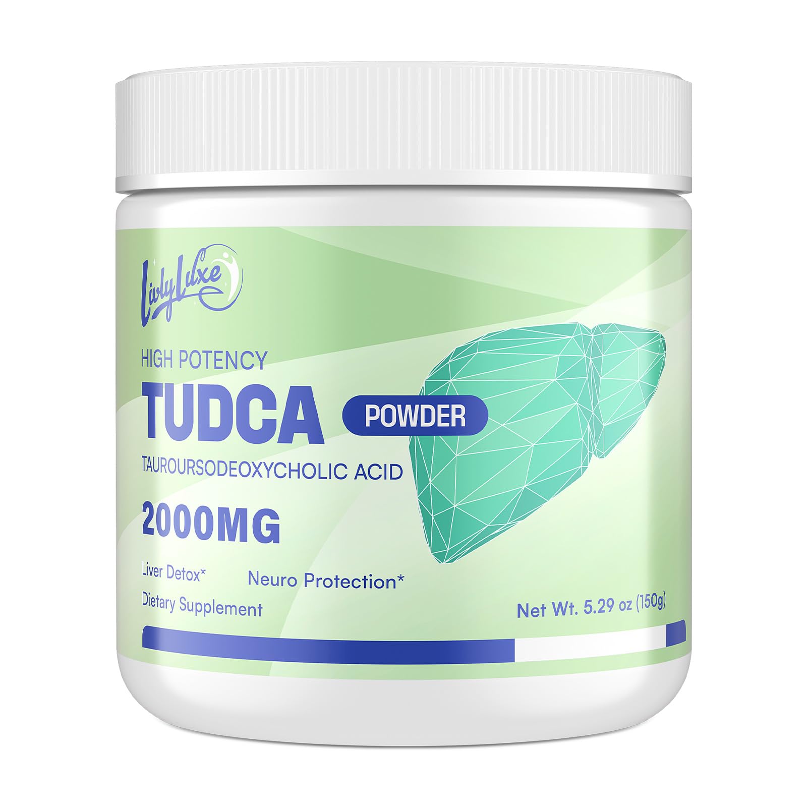 LivLyLuxe TUDCA Liver Support Supplement 2000mg powder front view