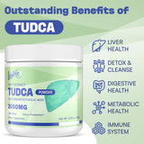LivLyLuxe TUDCA powder mixed in a glass of water