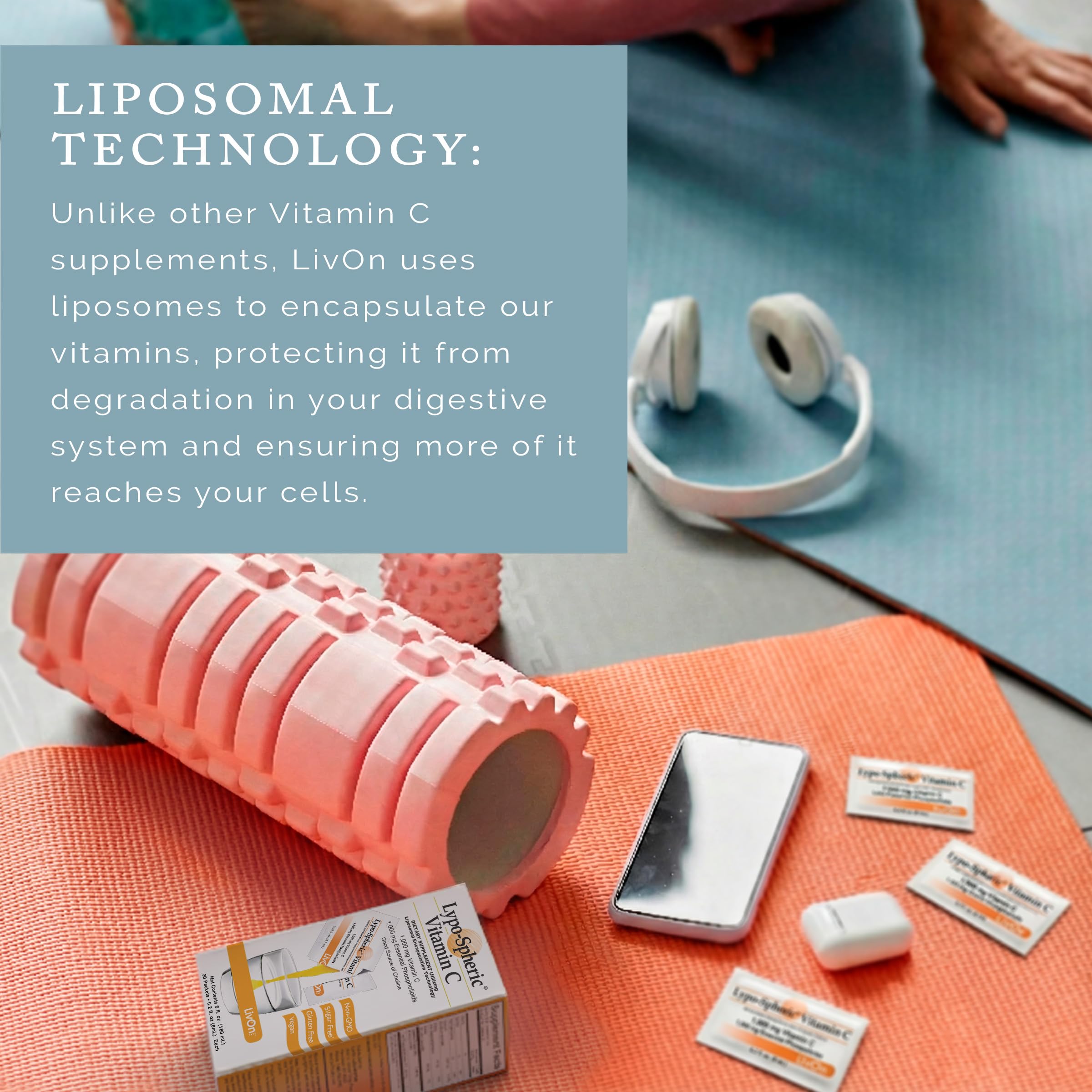 LivOn Laboratories Liposomal Vitamin C 14g packet back view