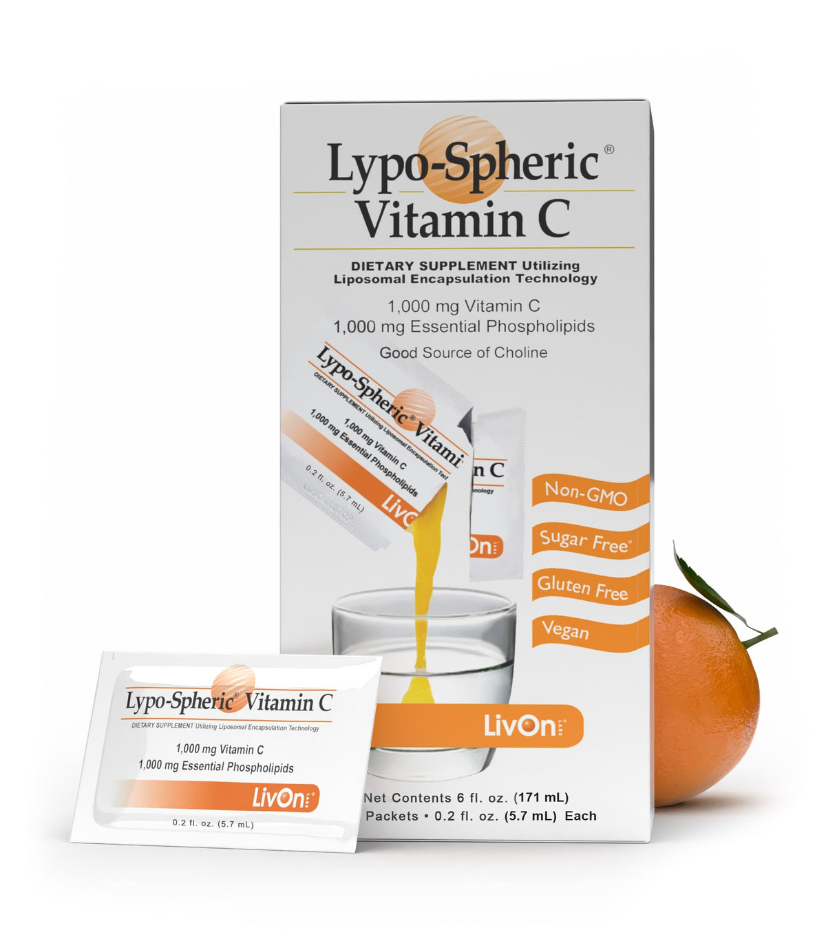 LivOn Laboratories Liposomal Vitamin C 14g packet front view