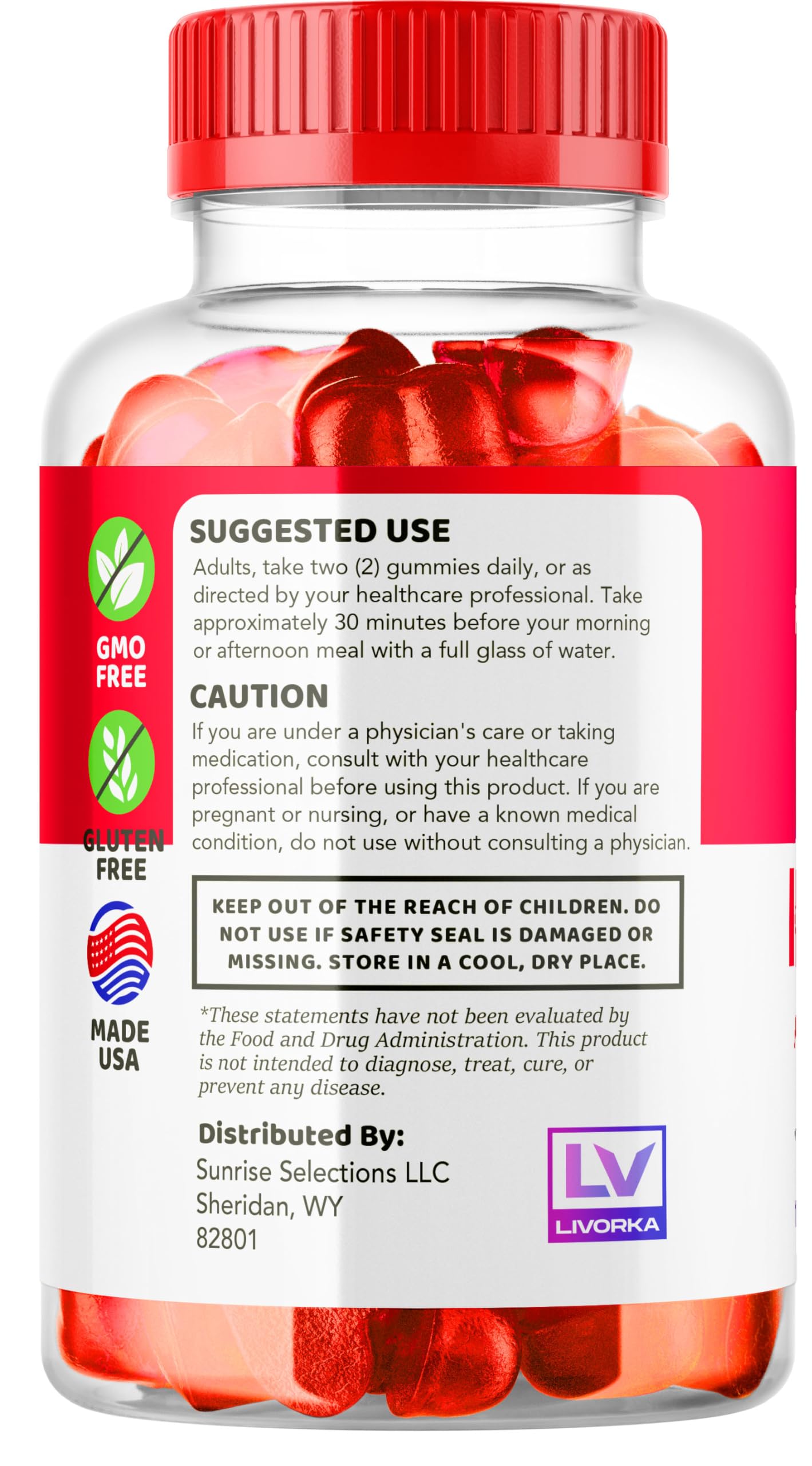 LIVORKA ActiveLife Keto ACV Gummies side view