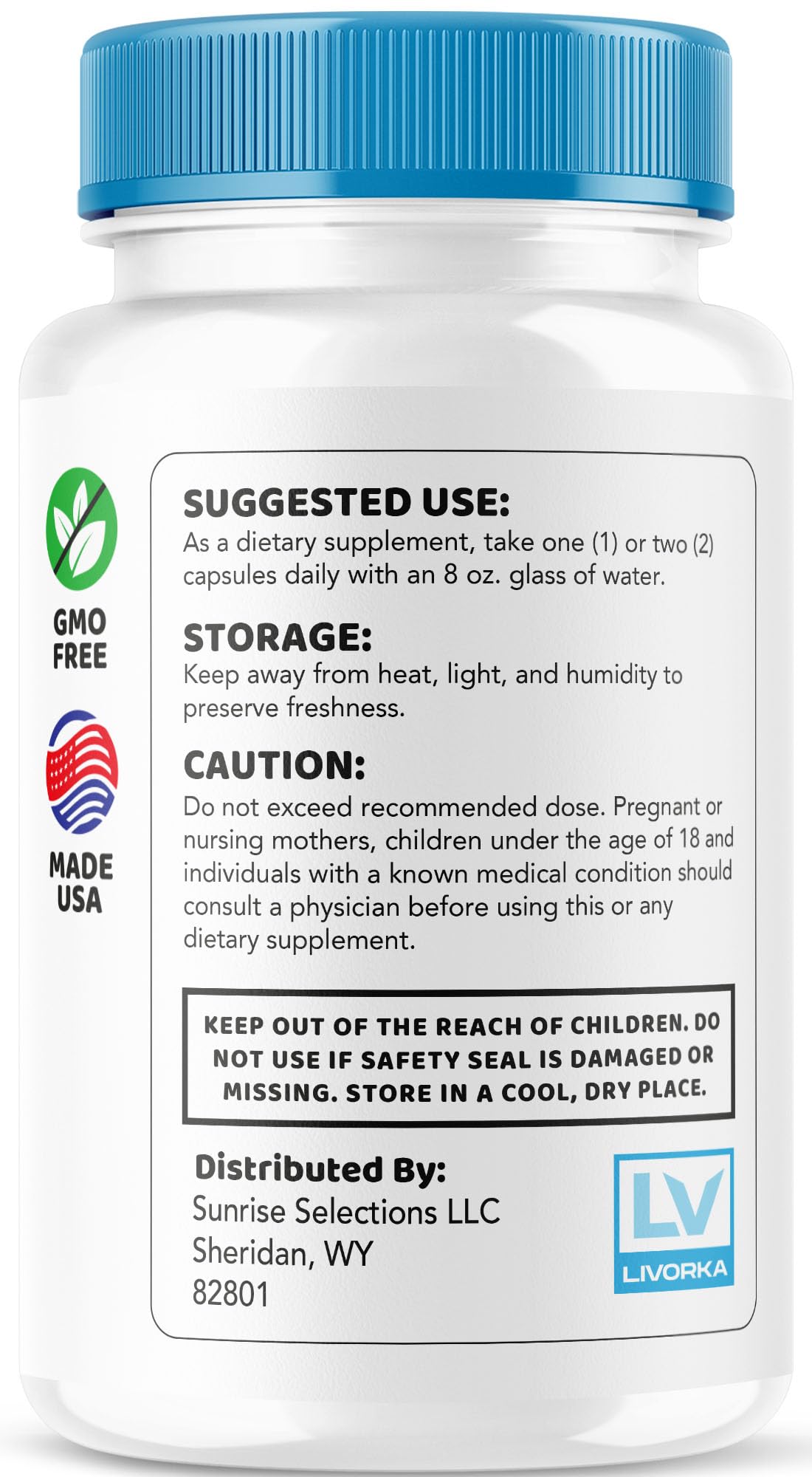 LIVORKA Alpha Lipoic Acid Max Performance 100g ingredients list