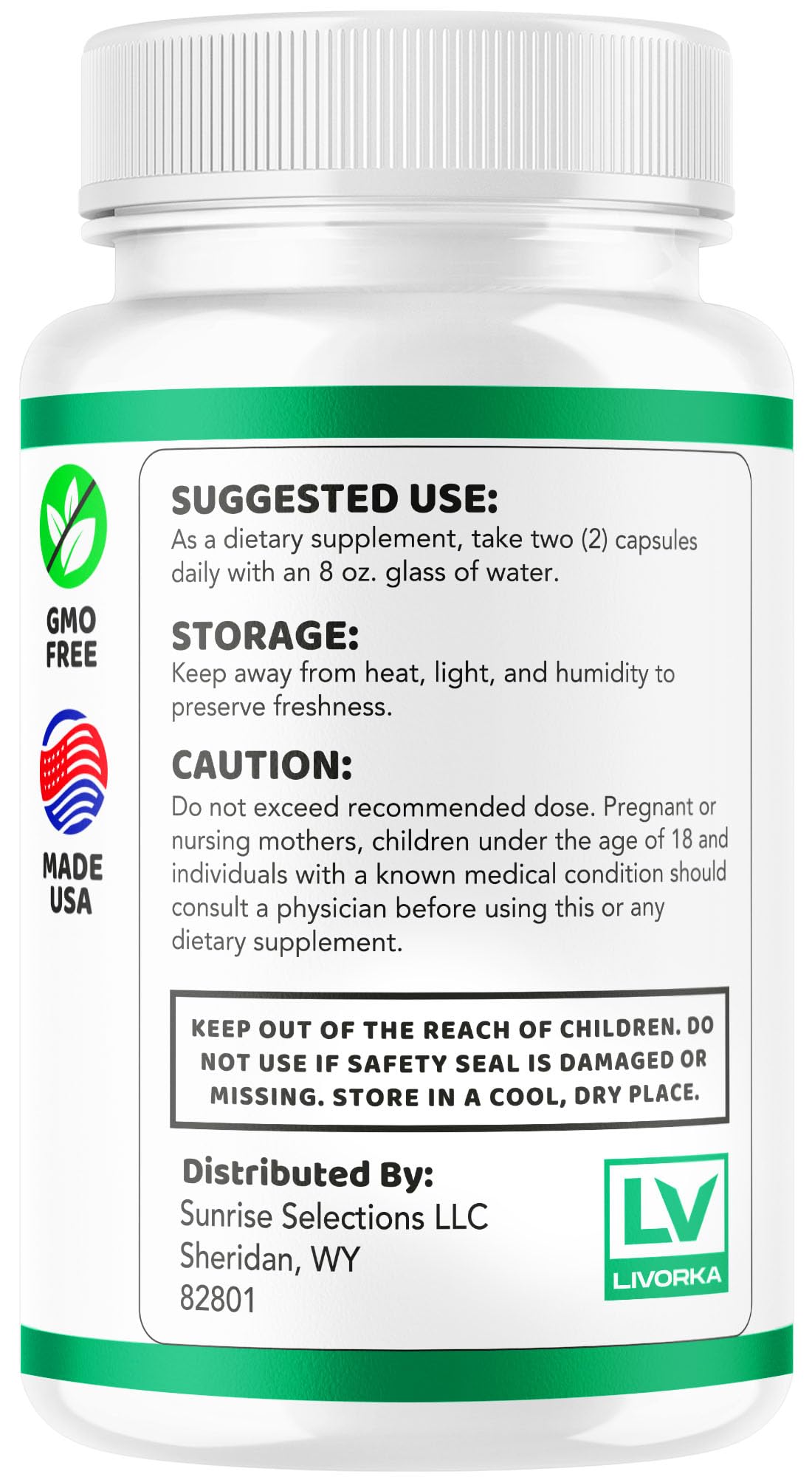 LIVORKA Biovance Advanced Natural Support Capsules with measuring spoon