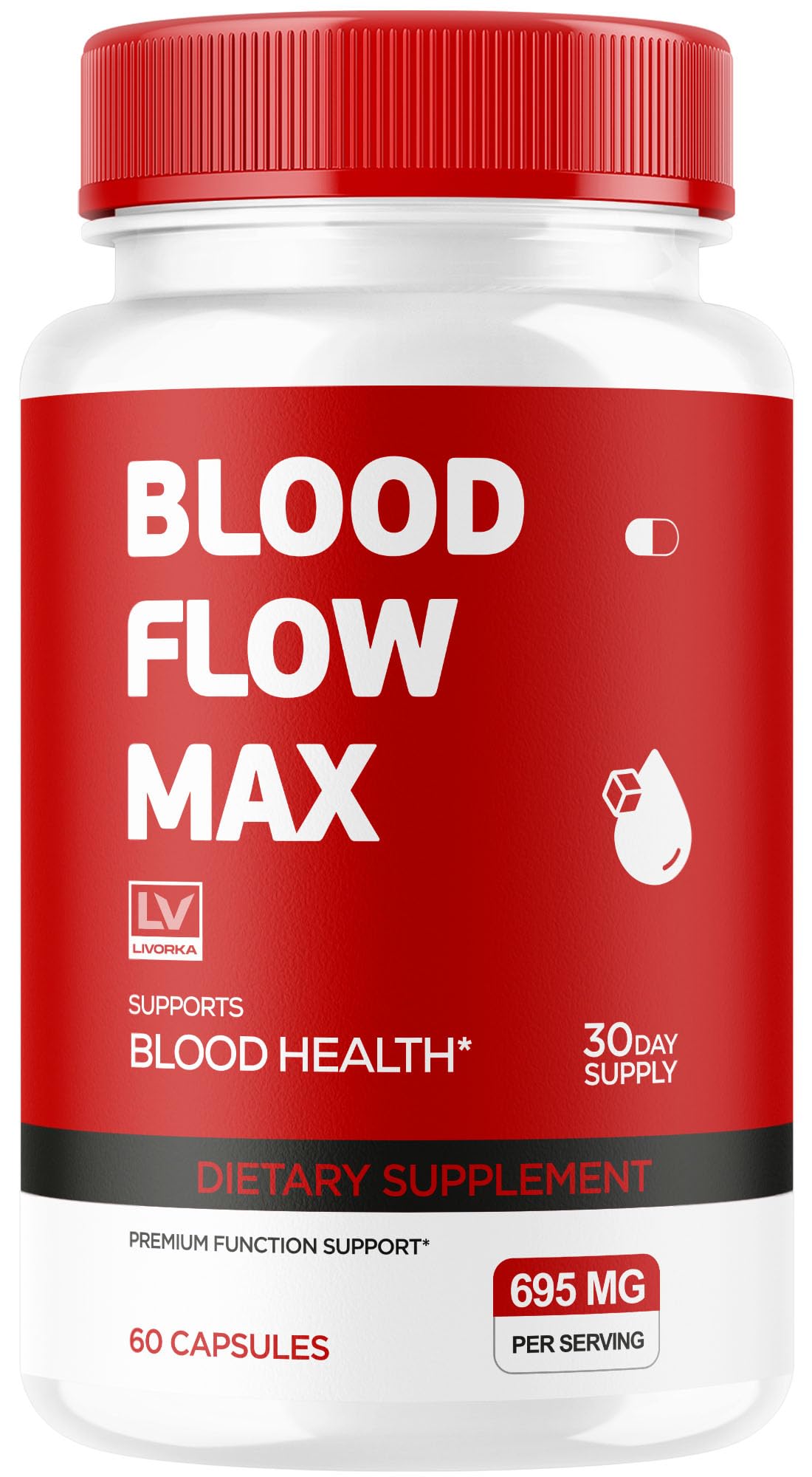 LIVORKA Blood Flow Max Capsules 60 count front view