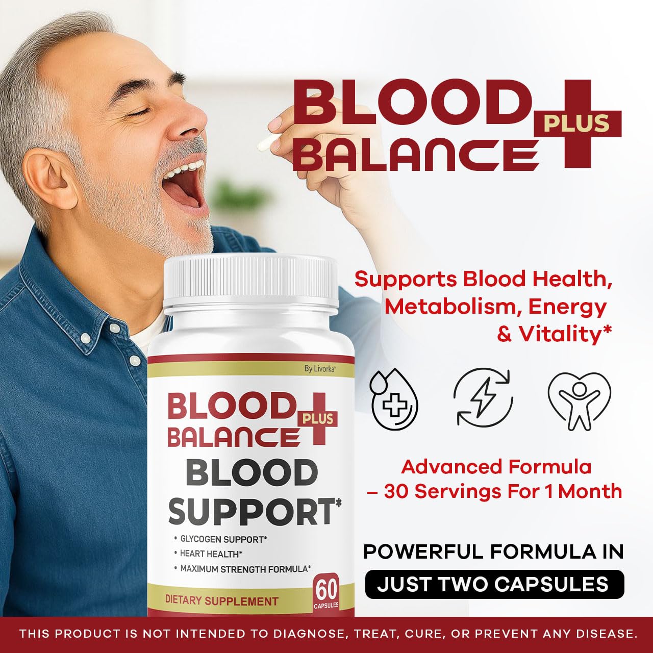LIVORKA BloodBalance Plus Capsules side view showing capsule details