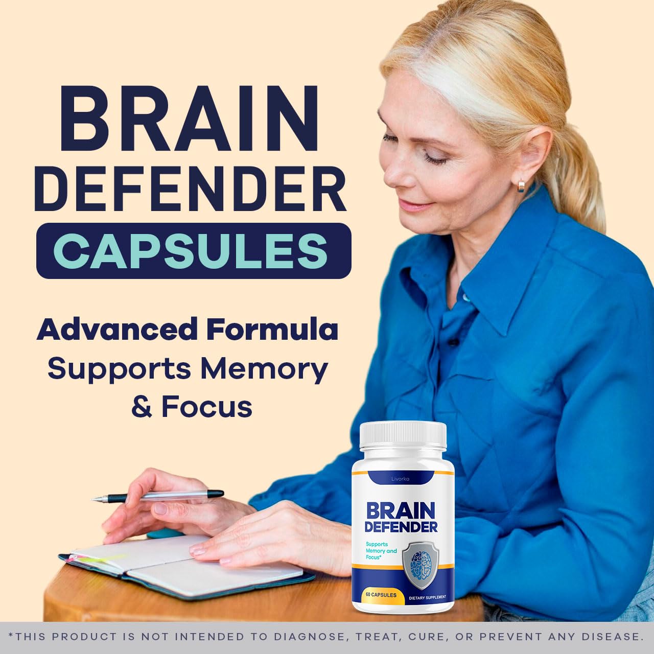 LIVORKA Brain Defender side view showing the label details