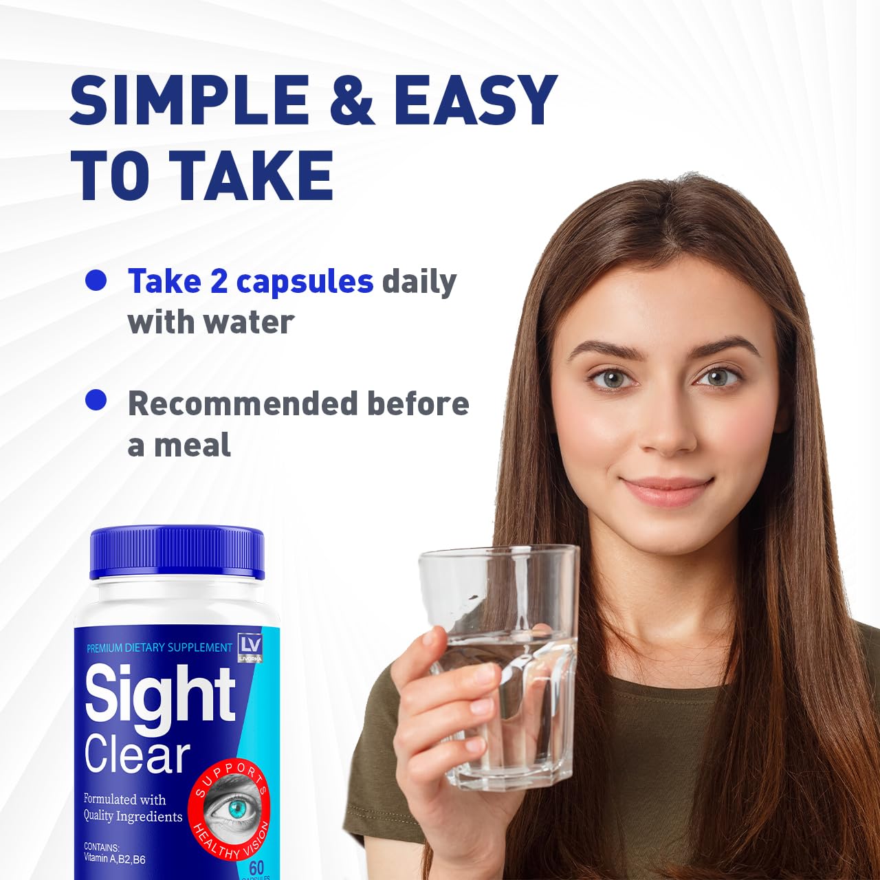 LIVORKA capsules in a hand with water