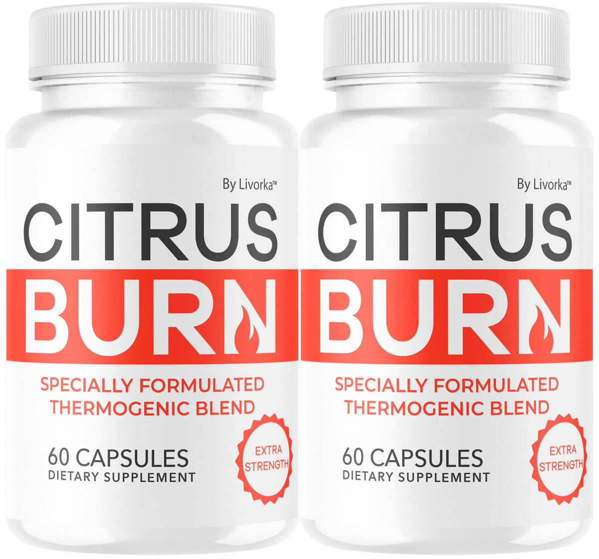 LIVORKA Citrus Burn Capsules front view with label