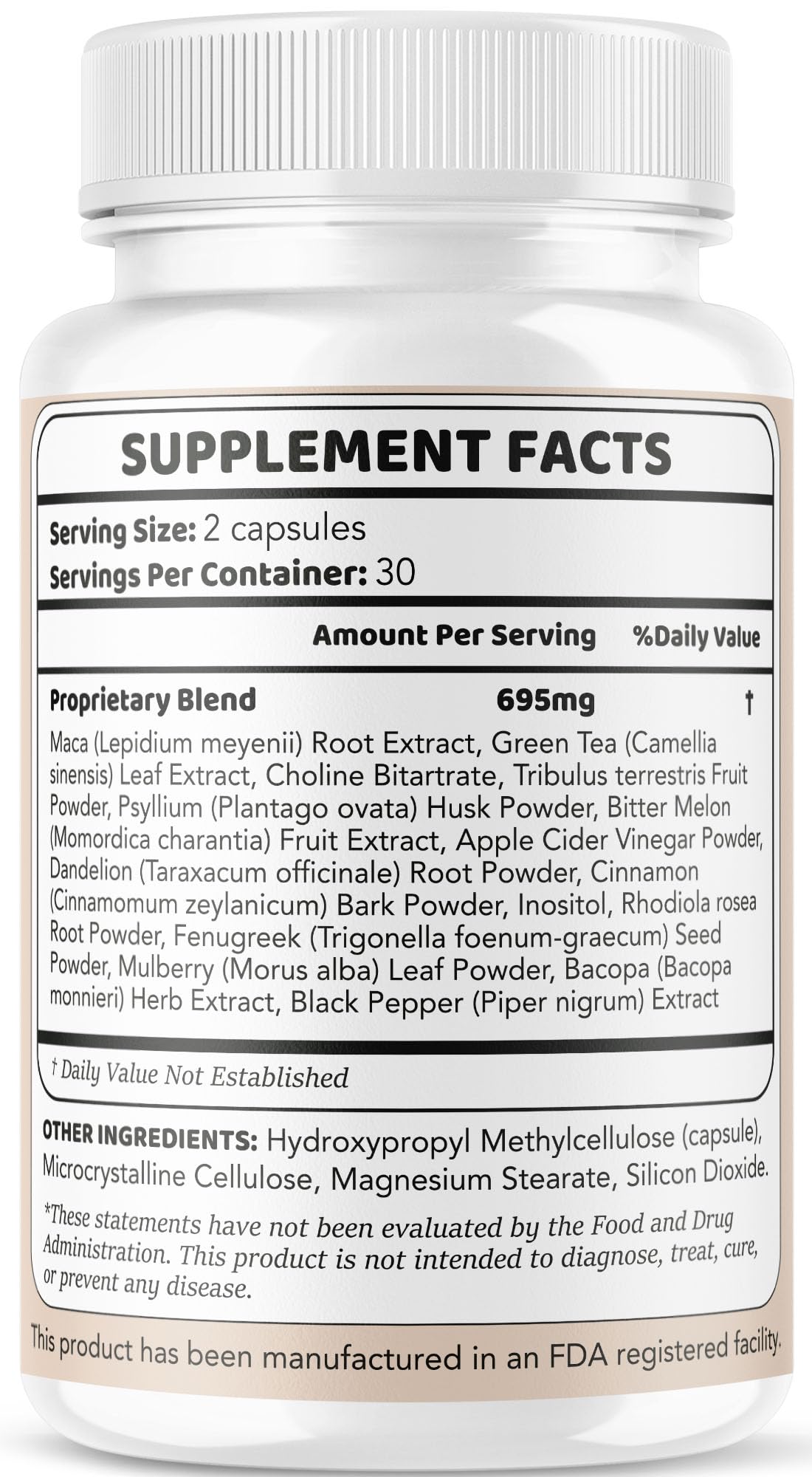 LIVORKA Core Strength Capsules back view with ingredients