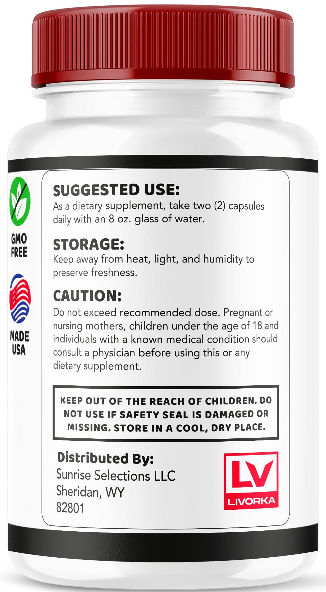 LIVORKA Easy Flow Blended Vitamin & Mineral Supplement on a kitchen counter