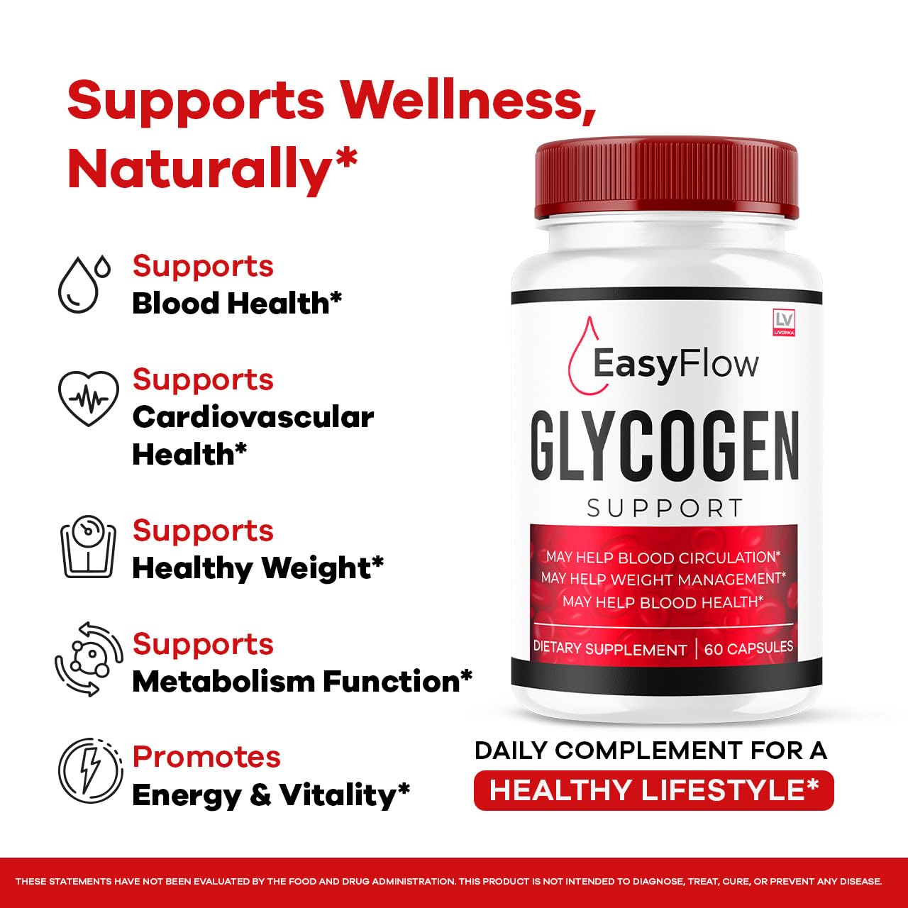 LIVORKA Easy Flow Blended Vitamin & Mineral Supplement side view
