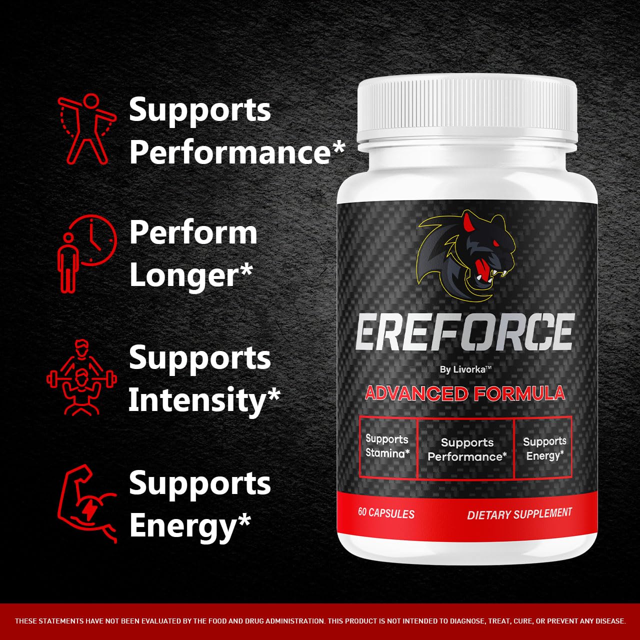 LIVORKA Ereforce Supplement capsules in packaging
