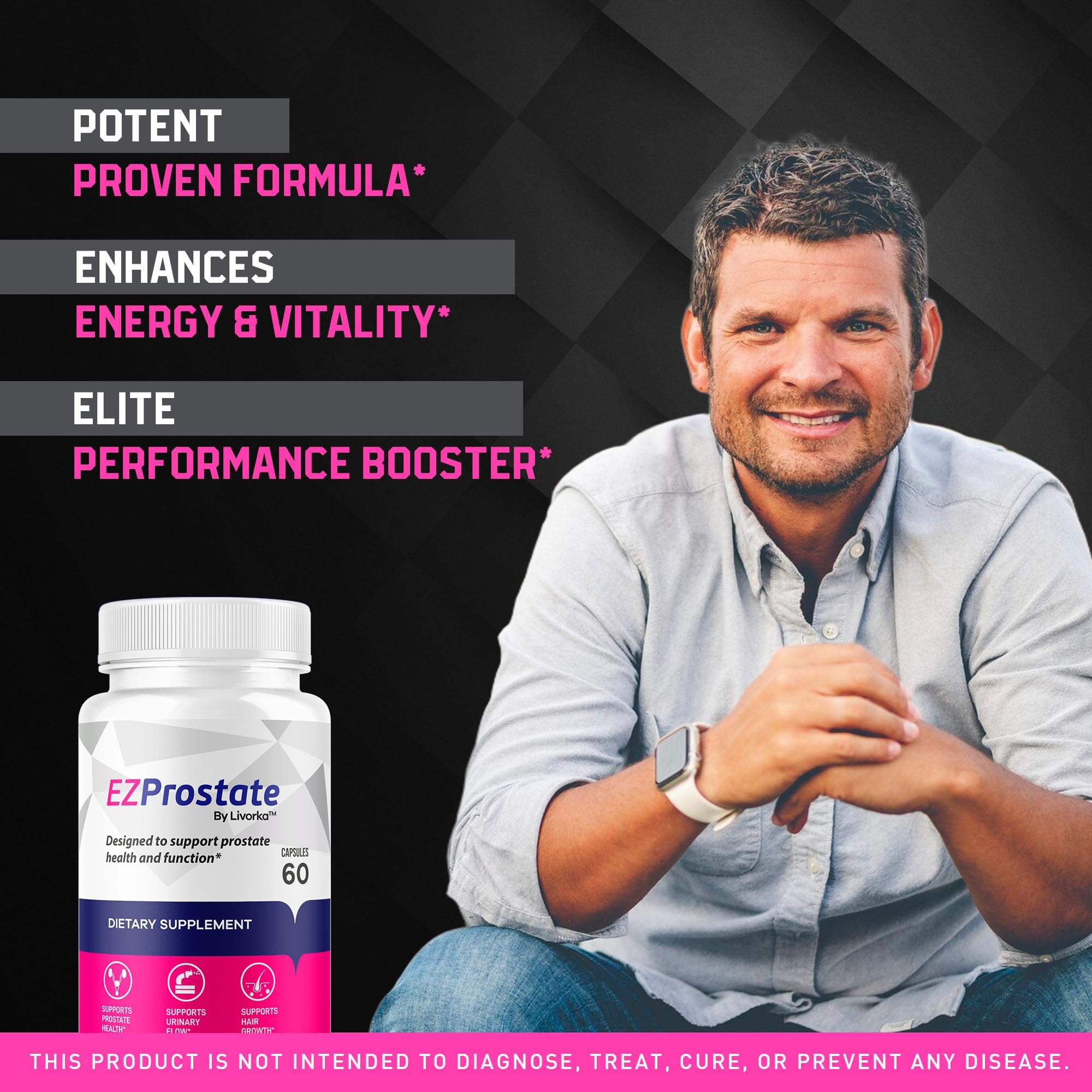 LIVORKA EZ Prostate Supplement Capsules with label