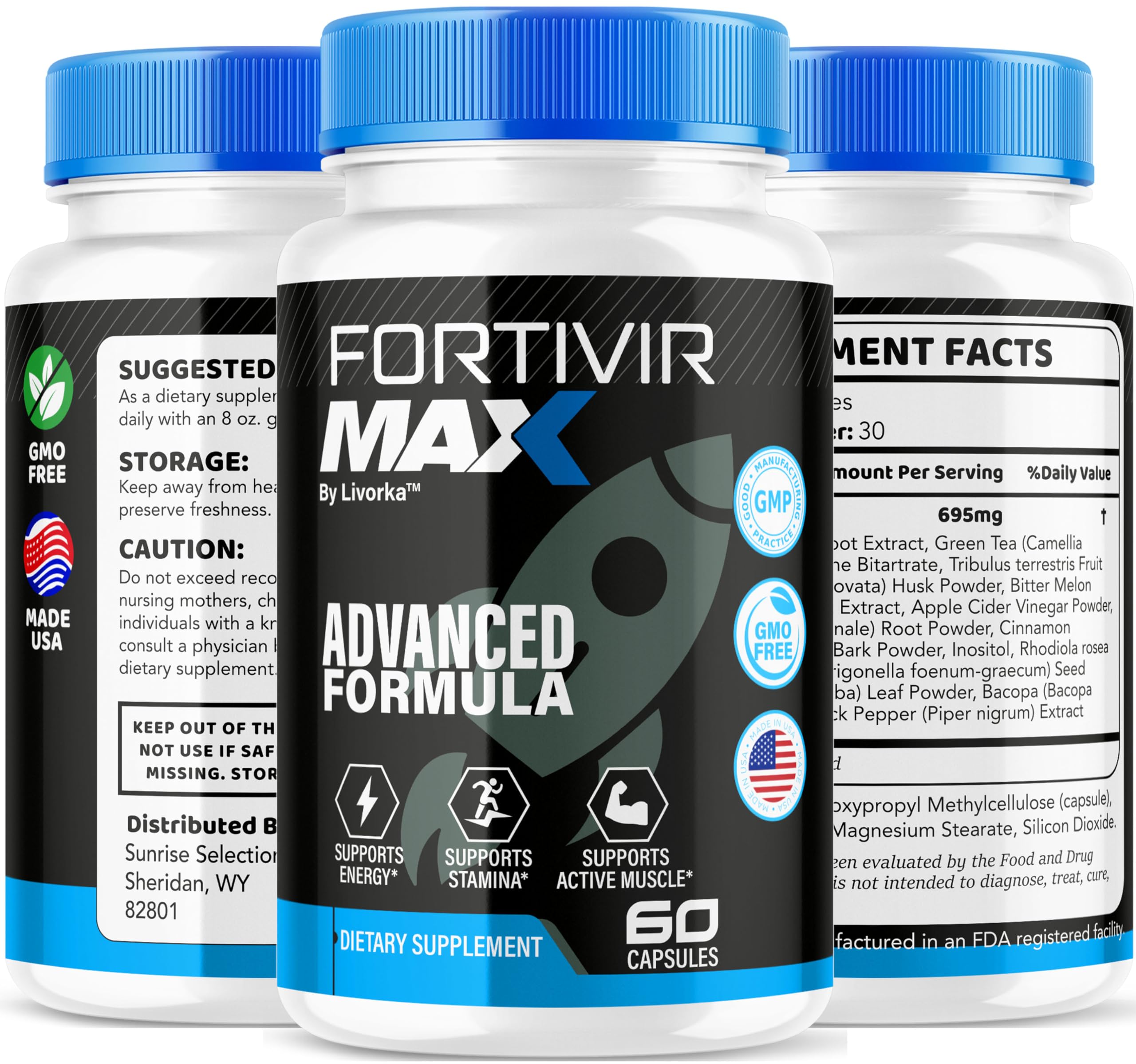 LIVORKA Fortivir Max capsules with measuring spoon