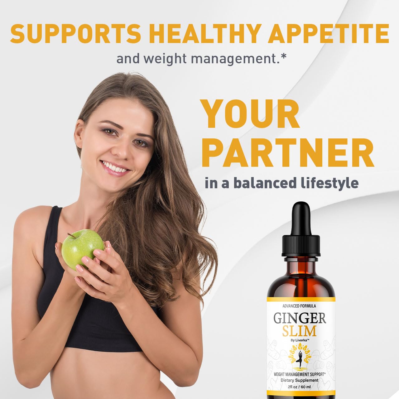 LIVORKA Ginger Slim Drops 255g back view with ingredients