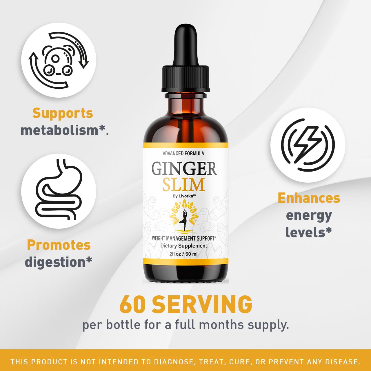 LIVORKA Ginger Slim Drops 255g side view