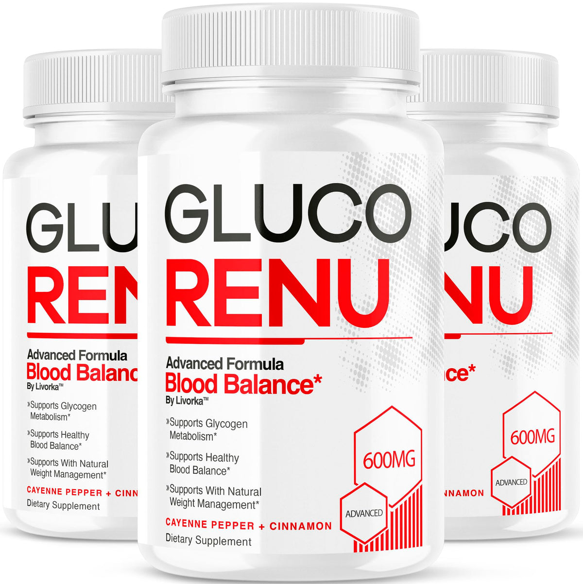 LIVORKA Gluco Renu 30 capsules front view