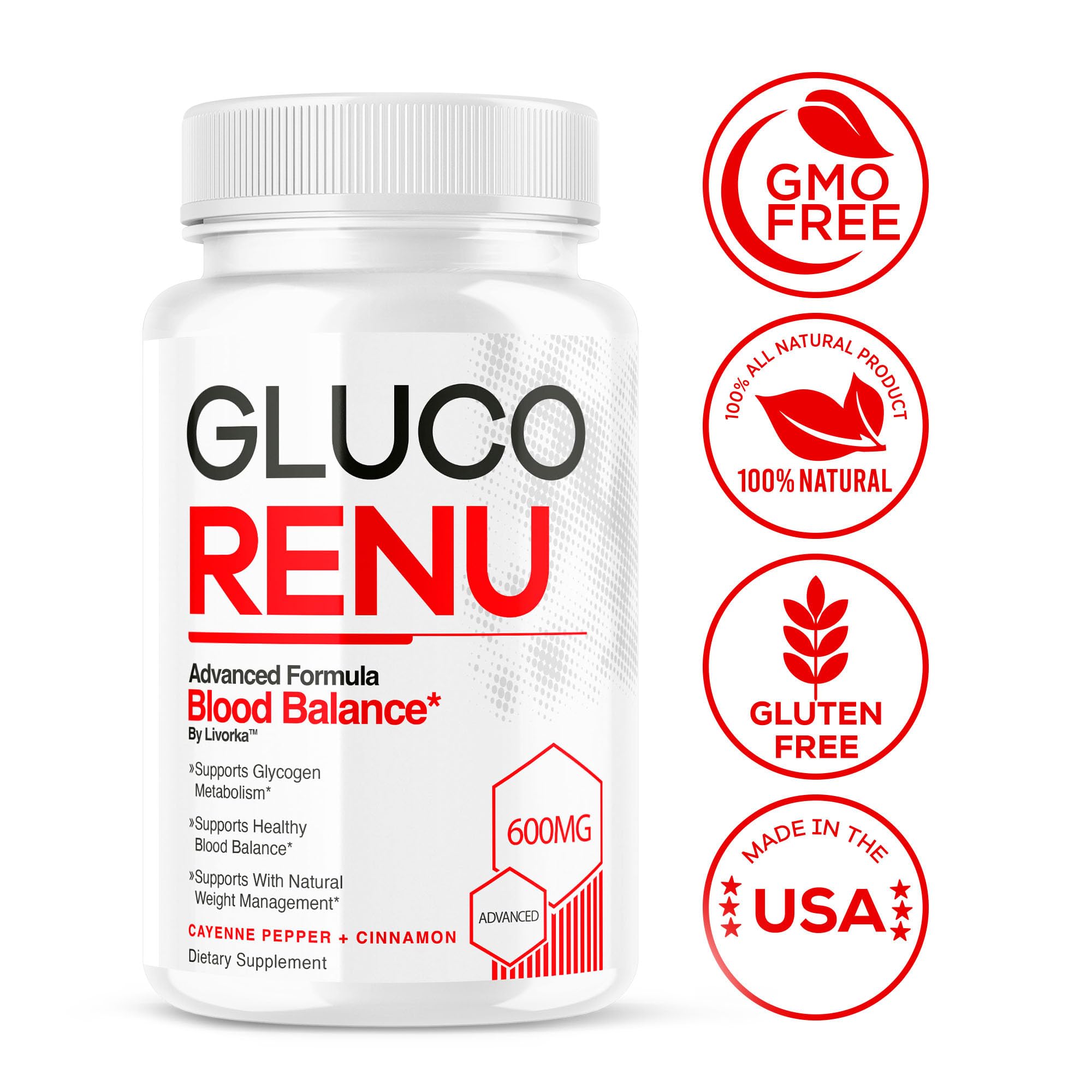 LIVORKA Gluco Renu capsules in a hand