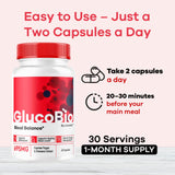 LIVORKA GlucoBio Support Capsules opened bottle with capsules