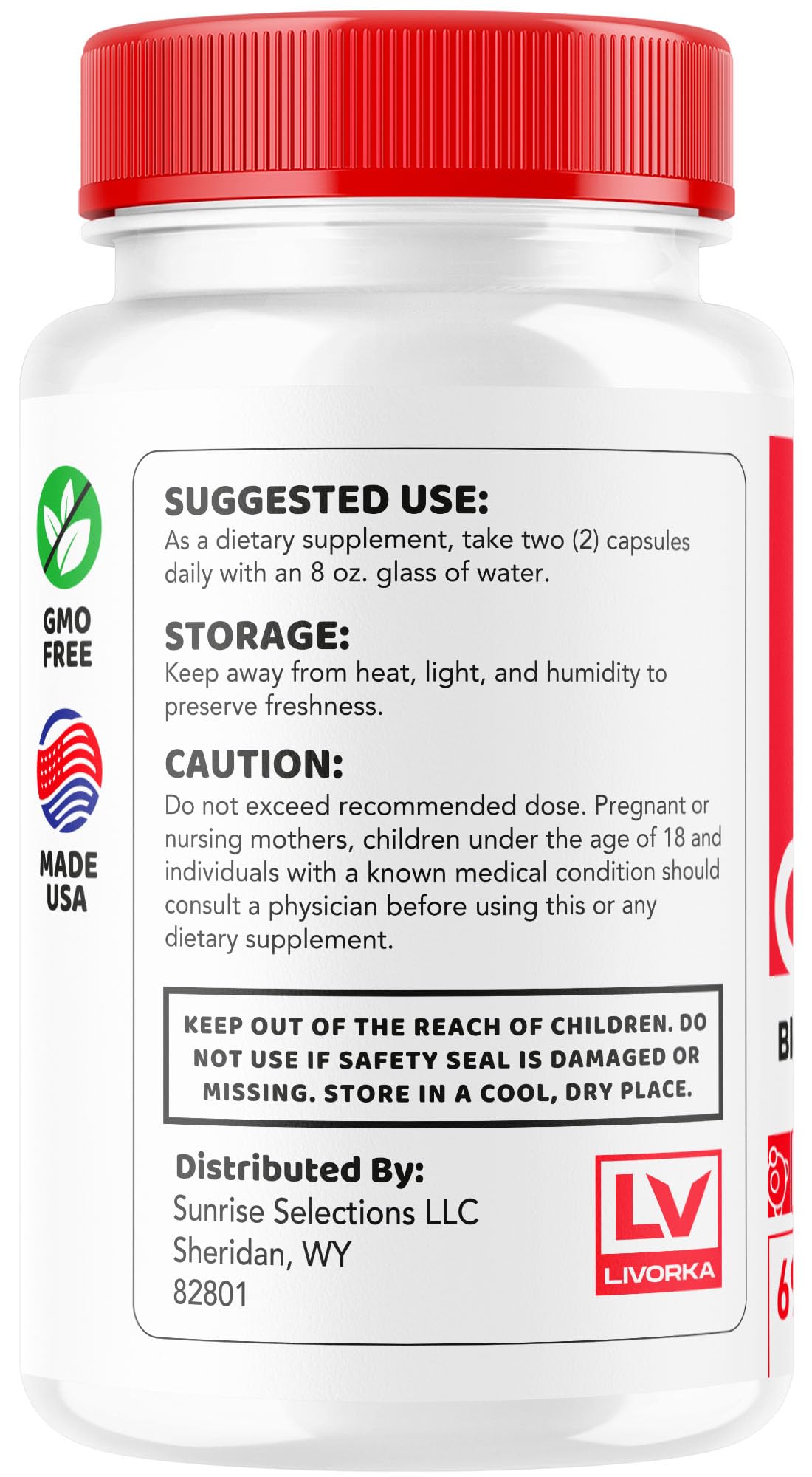LIVORKA GlucoBio Support Capsules with label