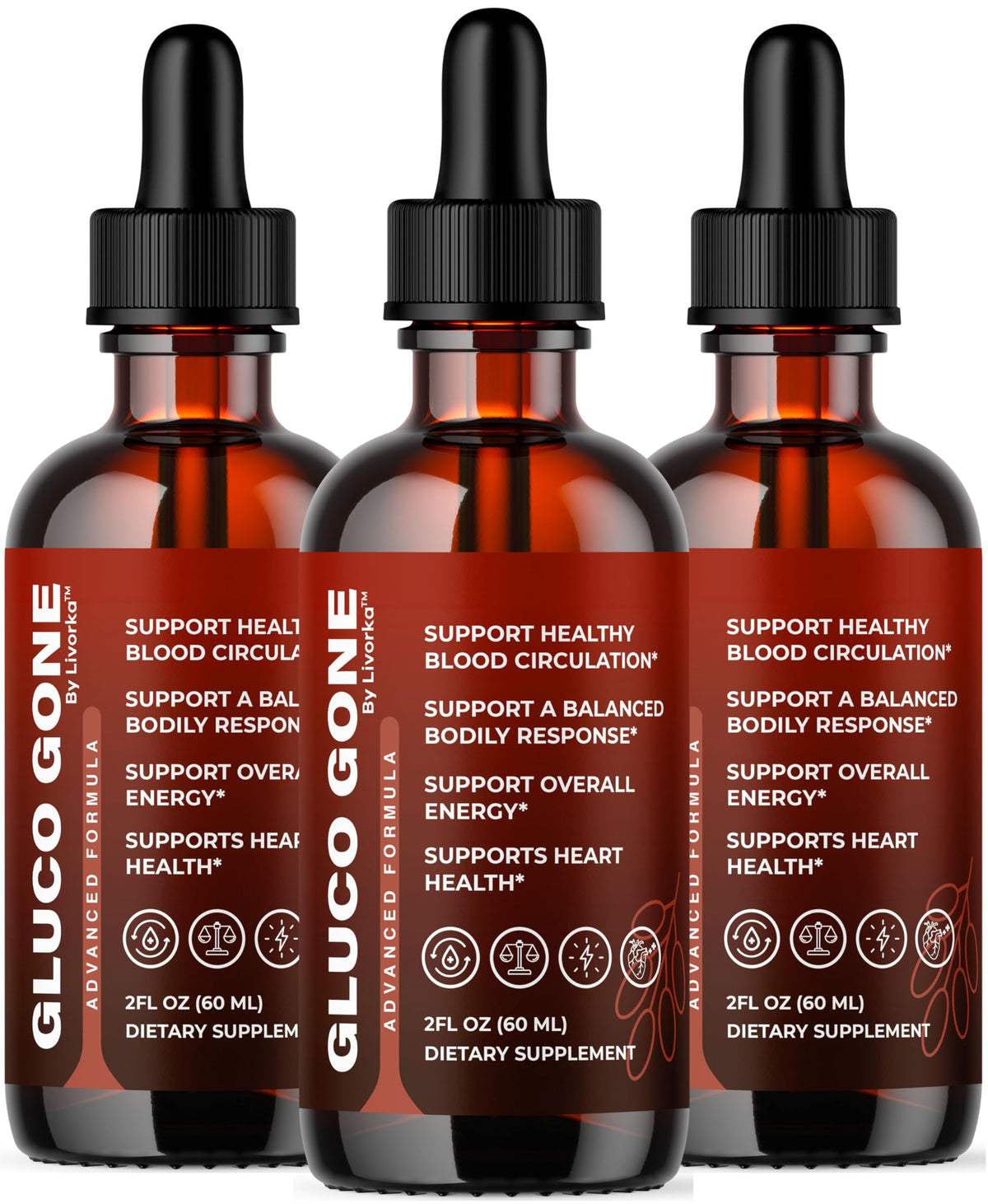 LIVORKA GlucoGone Liquid Drops 510g front view