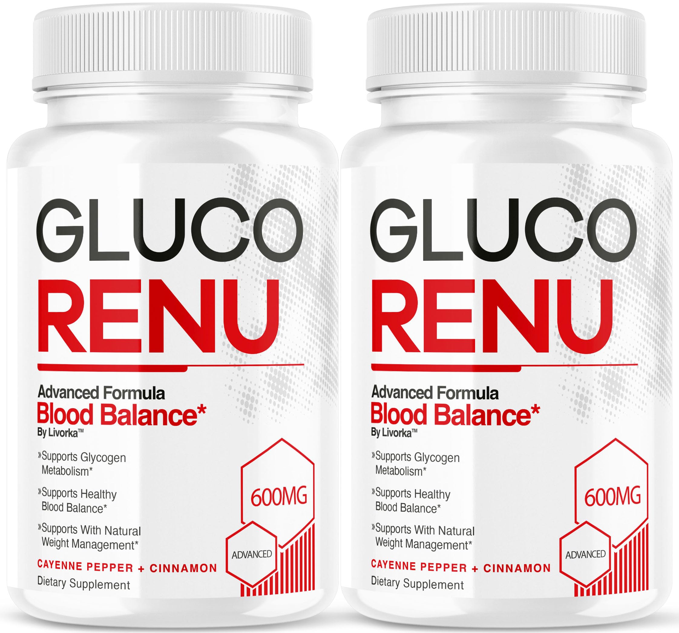 LIVORKA GlucoRenu 60 capsules front view