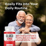 LIVORKA GlucoSense 695 mg Capsules back view showing ingredients