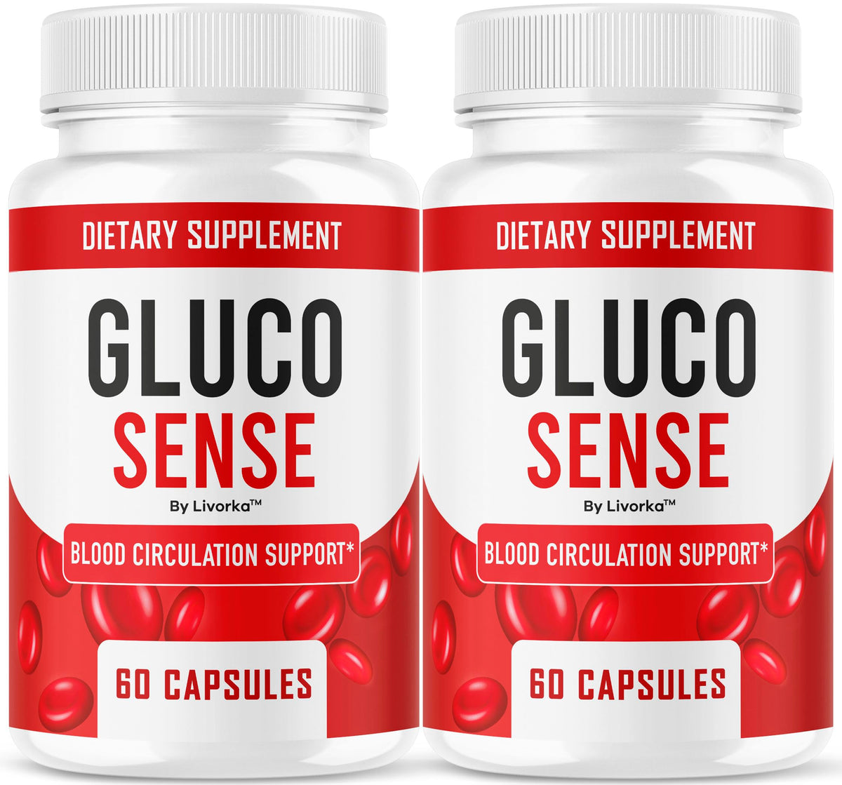 LIVORKA GlucoSense 695 mg Capsules bottle front view