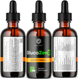 LIVORKA GlucoZenX Drops 170g on a table with other supplements
