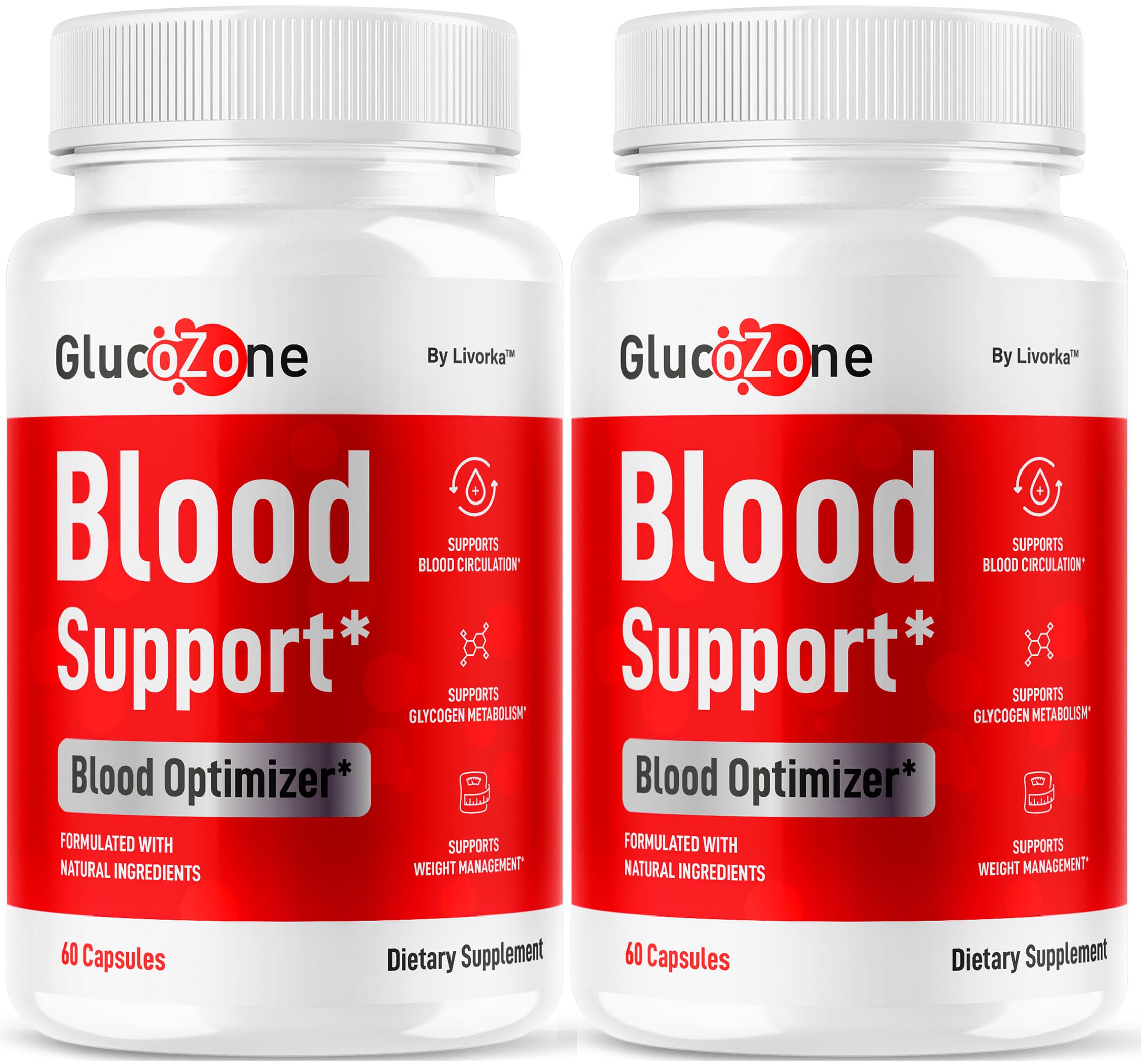 LIVORKA GlucoZone Blood Support Capsules front view