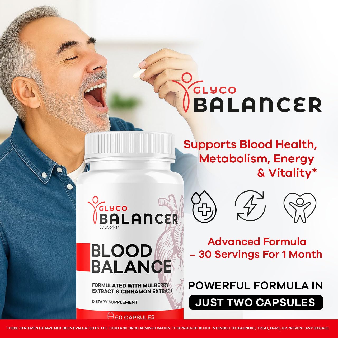 LIVORKA Glyco Balancer Capsules side view showing label