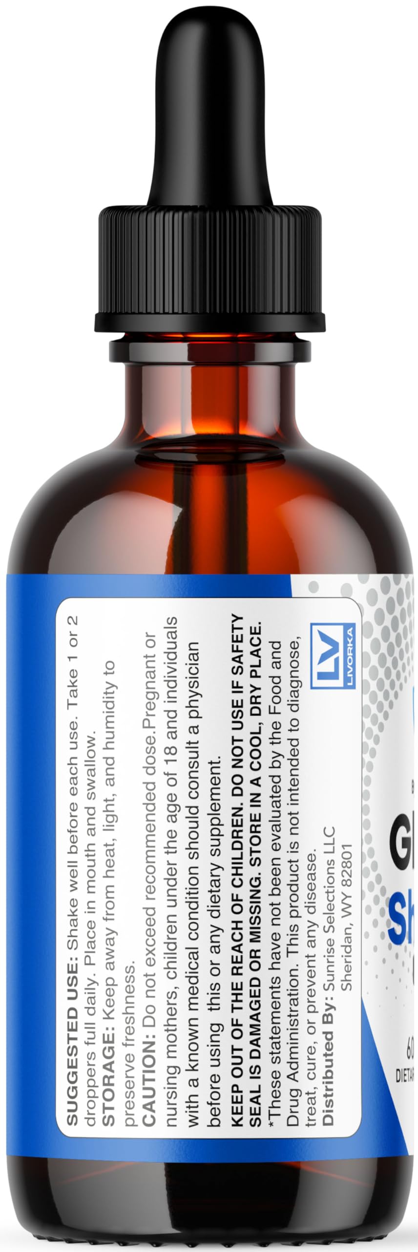 LIVORKA Glyco Shield Drops bottle on kitchen counter