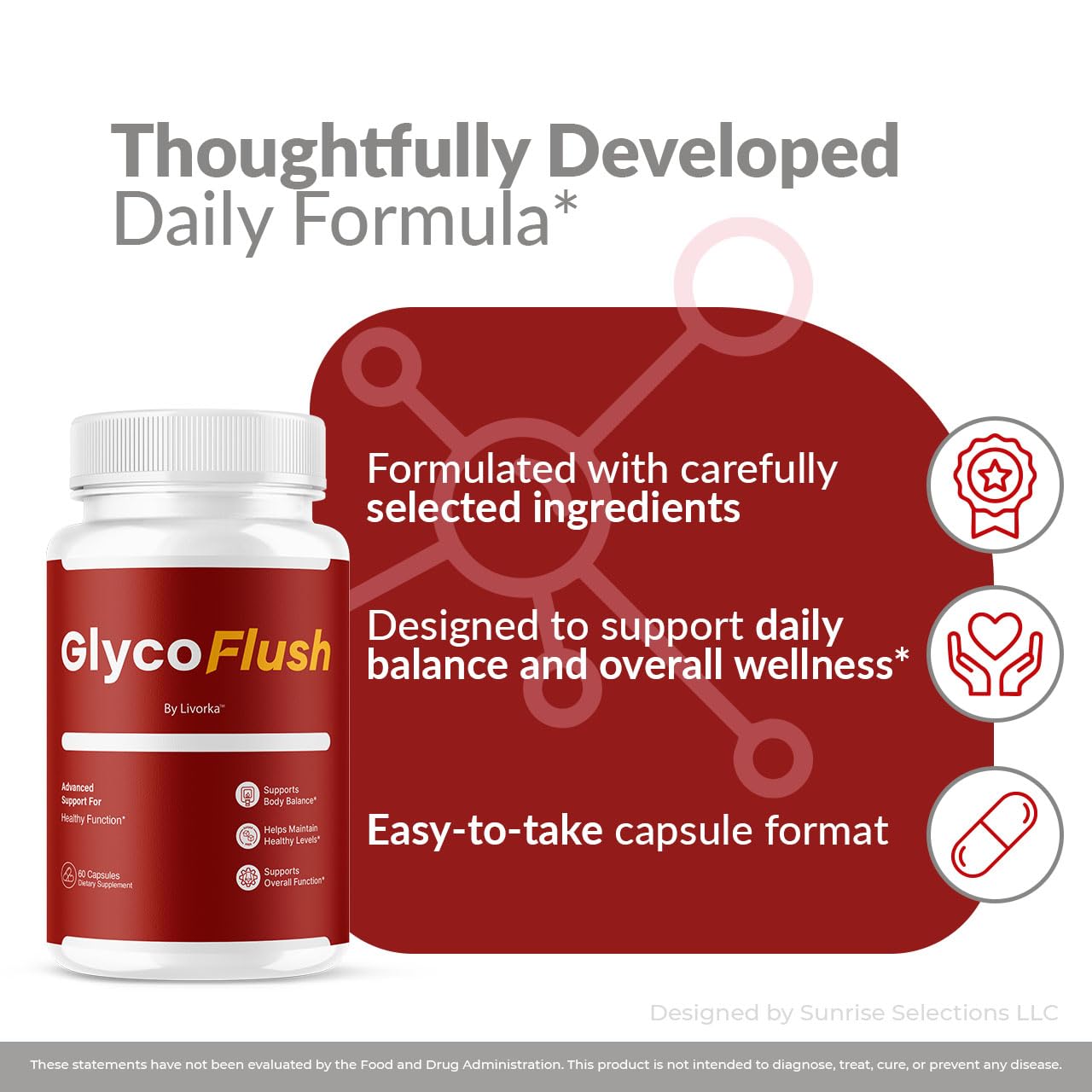 LIVORKA GlycoFlush Advanced Support Capsules label close-up