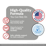 LIVORKA GlycoFlush Advanced Support Capsules with a glass of water