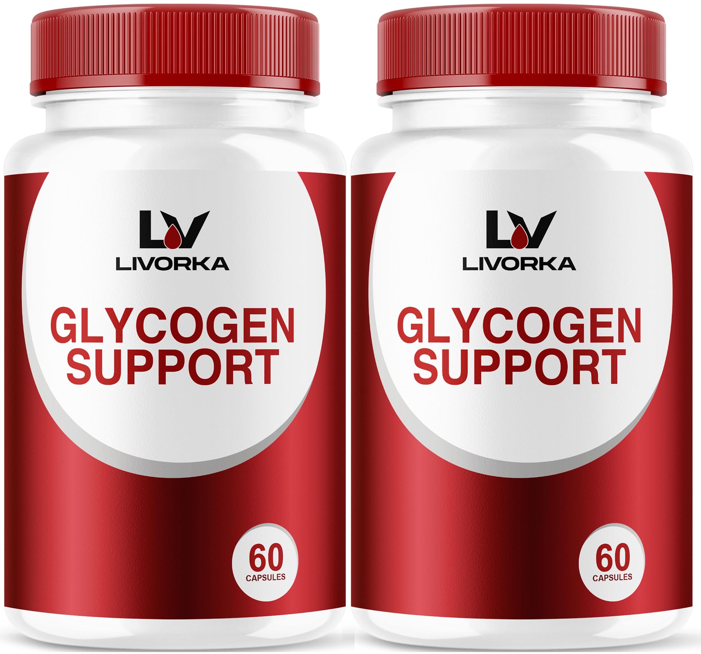 LIVORKA Glycogen Capsules front view with packaging