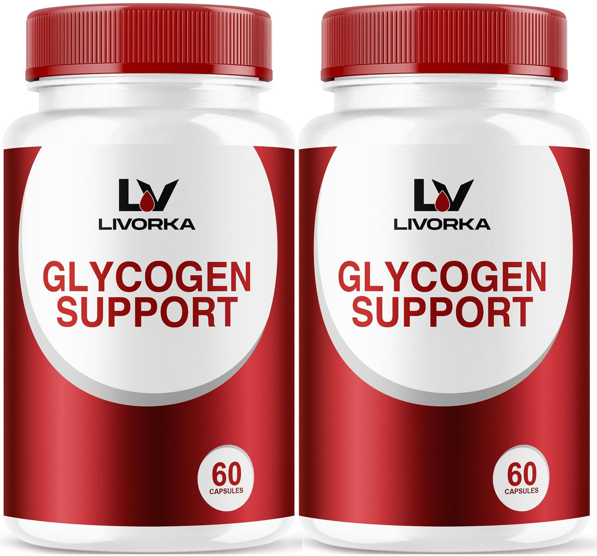 LIVORKA Glycogen Capsules front view with packaging