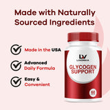 LIVORKA Glycogen Capsules on a wooden table