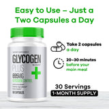 LIVORKA Glycogen Plus 600mg Capsules label close-up