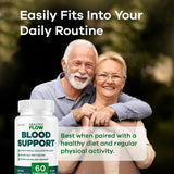 LIVORKA Healthy Flow Blood Capsules 695 mg bottle on table