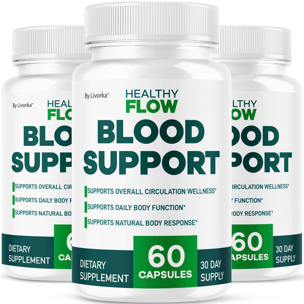 LIVORKA Healthy Flow Blood Capsules 695 mg front view