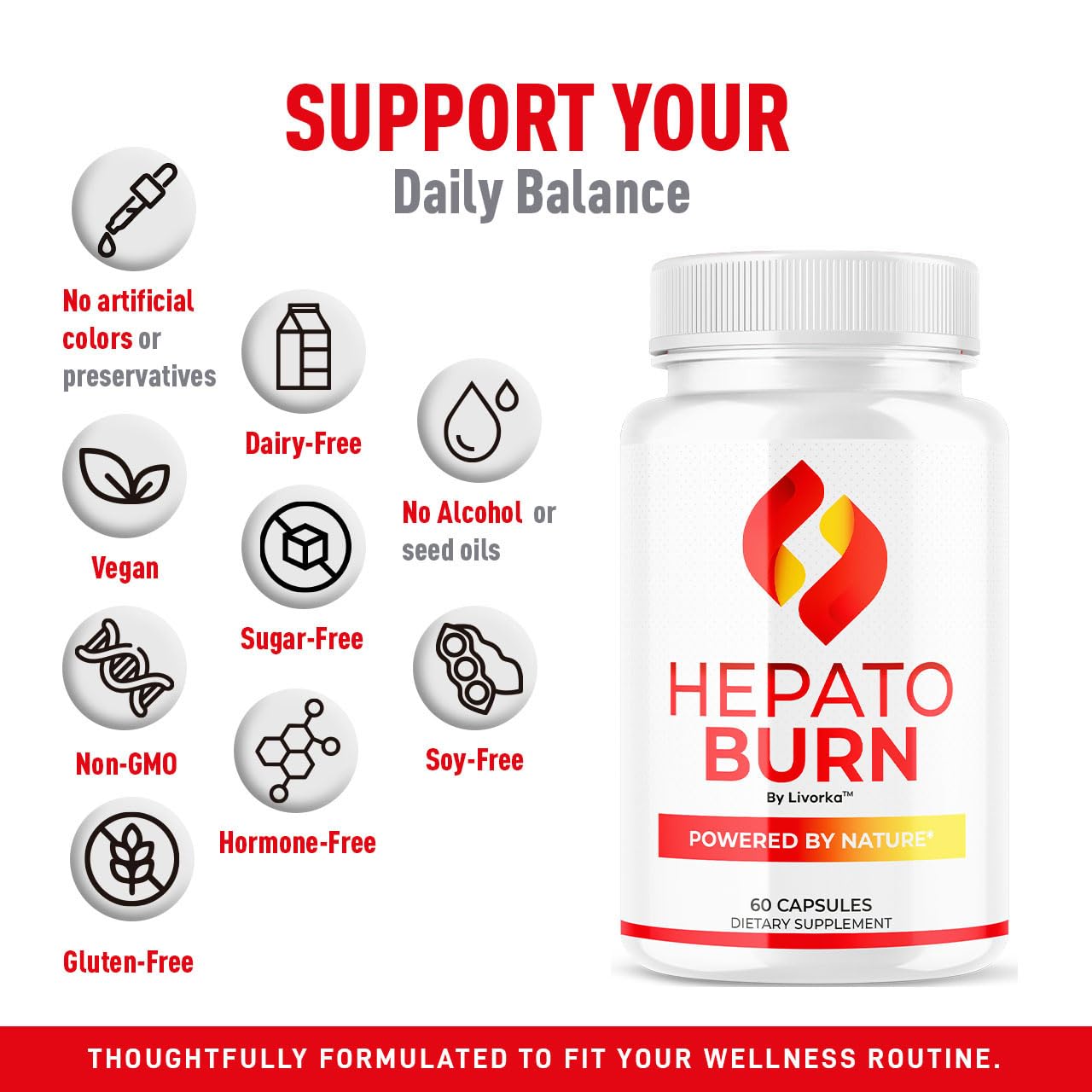 LIVORKA Hepato Burn Capsules with a measuring spoon