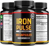 LIVORKA Iron Pulse Capsules displayed with other supplements