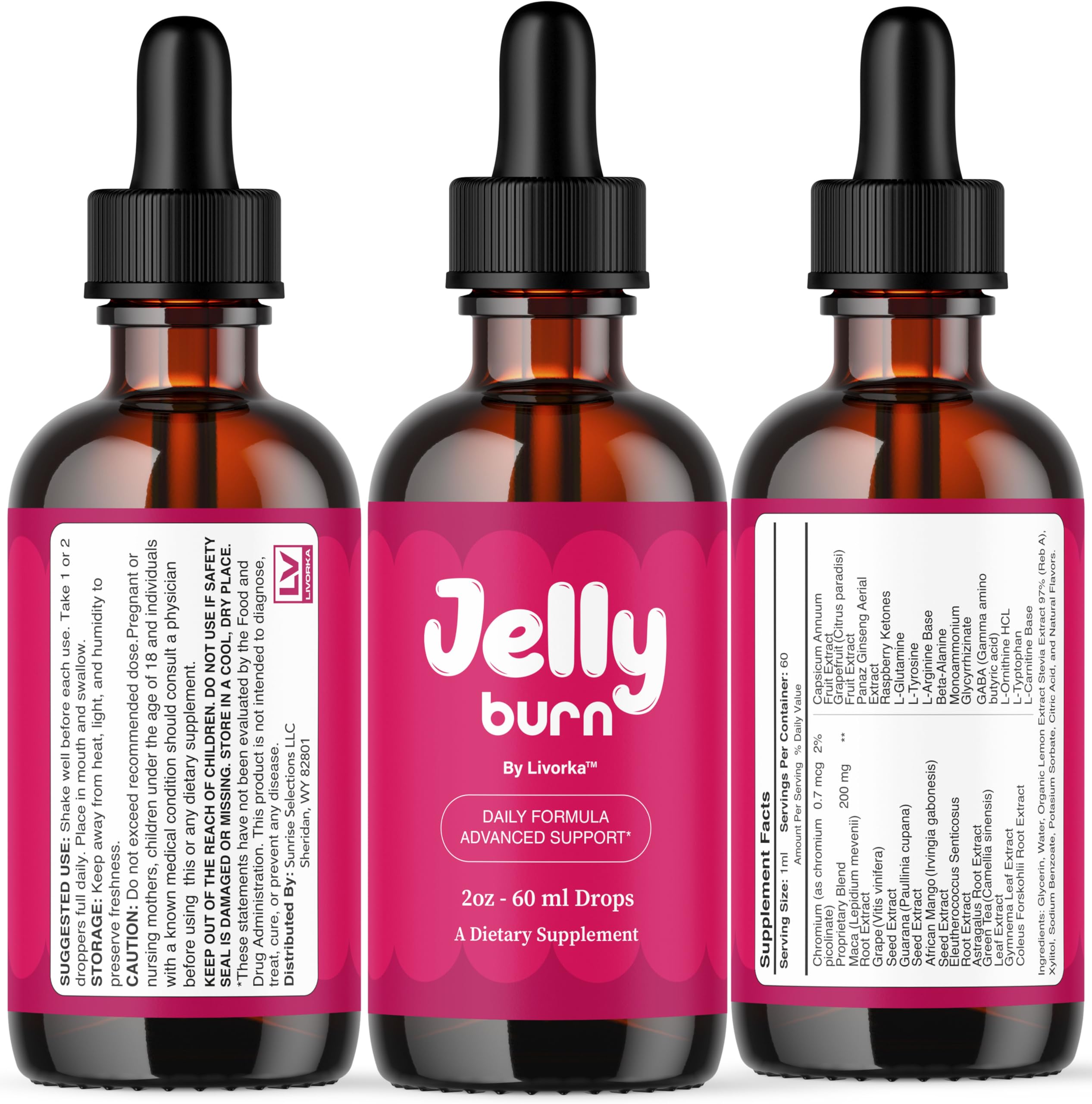 LIVORKA JellyBurn Drops 850g with measuring spoon
