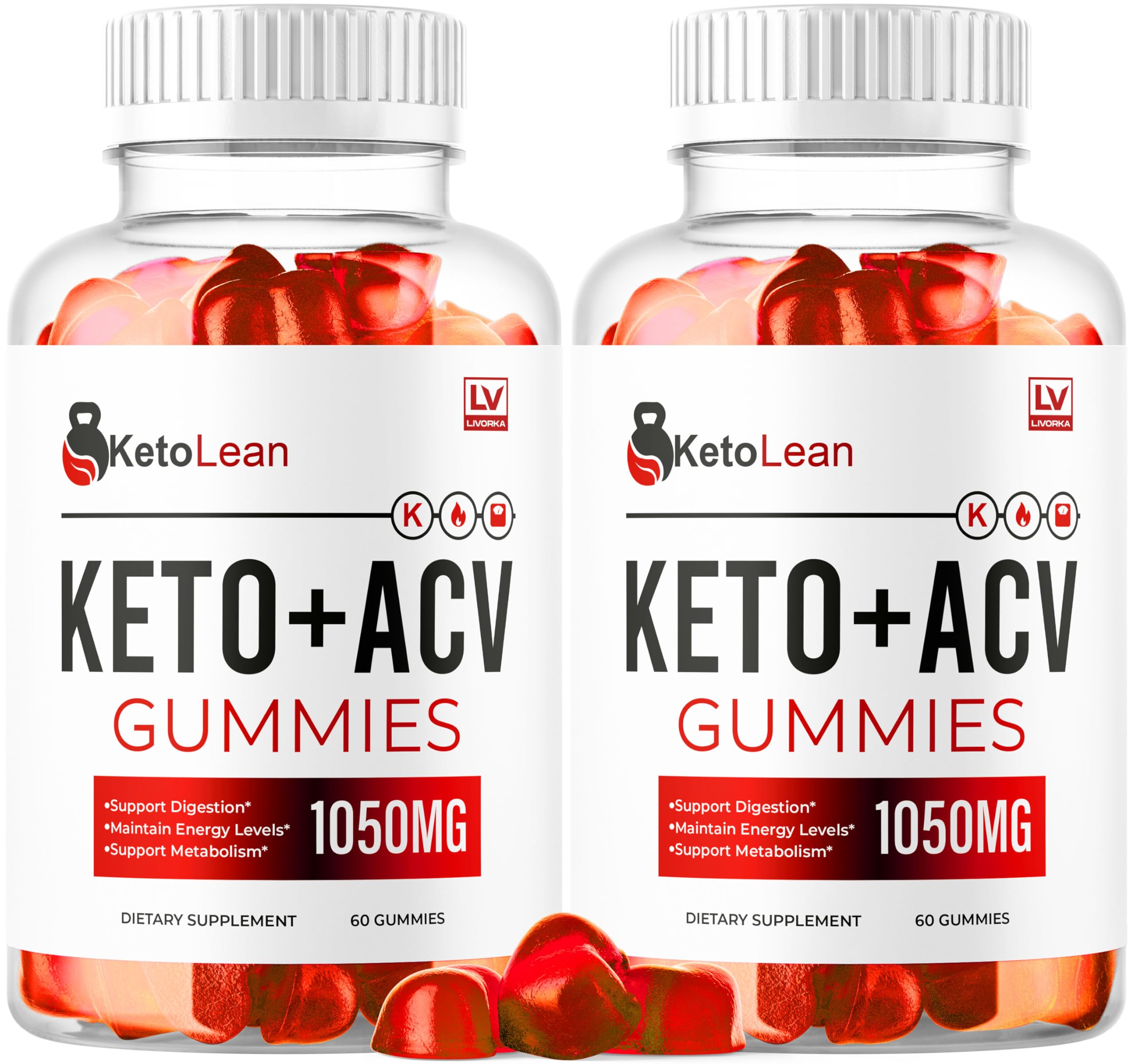LIVORKA Keto Lean ACV Gummies 1050mg front view